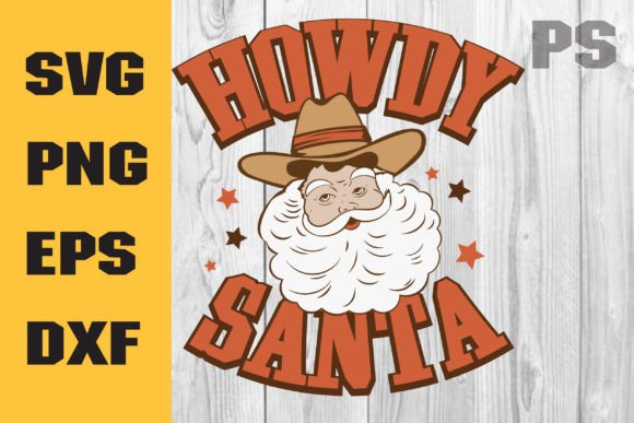 Cowboy Santa SVG, Christmas PNG Review