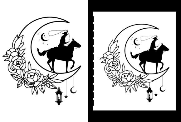 Laser Cut Moon Cowboy Card SVG Review